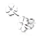 1 Paar Ohrringe Set Ohrstecker Edelstahl Chirurgenstahl Kleeblatt clear Zirkonia gold silber