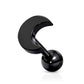 1 Knorpel Ohrstecker Flat Top Halb-Mond Cartilage Labret Piercings Tragus viele Farben Edelstahl Schraubverschluss Steg 6/1,2mm