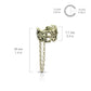 Ohrklemme KELTISCHES HERZ KETTEN-ANHÄNGER Ohrringe Ohrclip Fake-Piercing Messing Silber Gold