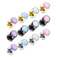 Fake Ohrplug leuchtender Stein Opal-Effekt Ohrpiercing Ohrschmuck Chirurgenstahl Schraubverschluss viele Farben 8mm