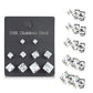 5 Paar Ohringe Eckiger Zirkonia 3mm 4mm 5mm 6mm 7mm Ohrringe Ohrstecker Chirurgenstahl Silber Gold Schwarz