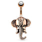 Bauchnabelpiercing 1,6mm 10mm Exotische Tiere Nabelpiercing Edelstahl Chirurgenstahl Bananabell Zirkonia Silber Gold Roségold