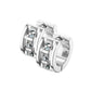 1 Paar Damen CREOLEN 3 Zirkonia Clear Ohrringe Ohrstecker Chirurgenstahl Gold Schwarz Silber 7mm