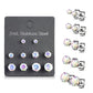 5 Paar Ohringe Runder Zirkonia 3mm 4mm 5mm 6mm 7mm Ohrringe Ohrstecker Chirurgenstahl Silber Gold Schwarz