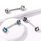 Brustwarzenpiercing Meerjungfrau-Flosse Kristall-Tropfen Brustpiercing Nippelpiercing Chirurgenstahl Mehrfarbig Stab 1,6/16mm