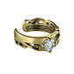Ohrklemme KELTISCHES TRIBAL CUT OUT ZIRKONIA clear Ohrringe Ohrclip Fake-Piercing Messing Silber Gold