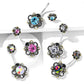 Bauchnabelpiercing Filigrane Blume 6 Zirkonia Nabelpiercing Chirurgenstahl Bananabell viele Farben Stab 1,6/10mm