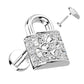 Knorpel Ohrstecker Schloss Silber Gold Roségold Pavé Zirkonia Clear Piercings Chirurgenstahl Schraubverschluss Stab 6/8mm lang