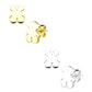 1 Paar Ohrringe Set Ohrstecker Edelstahl Chirurgenstahl Teddy Bär gold silber