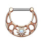 beyoutifulthings Bogen FILIGRAN Brustwarzenpiercing Intimpiercing Brustpiercing ZIRKONIA Opal Edelstahl Gold Silber ROSÈ 1,6mm 12mm KLICKVERSCHLUSS
