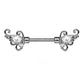 Brustwarzenpiercing FLORALES Design Brustpiercing Intimpiercing Edelstahl Silber Gold Roségold Clear Stab 1,6mm 12mm