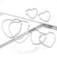 1 Paar Damen HERZ CREOLEN WELLEN-DESIGN Ohrringe Ohrstecker Chirurgenstahl Silber 30/40/50mm