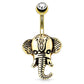Bauchnabelpiercing 1,6mm 10mm Exotische Tiere Nabelpiercing Edelstahl Chirurgenstahl Bananabell Zirkonia Silber Gold Roségold