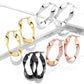 1 Paar Damen verdrehte CREOLEN OVALES-DESIGN Ohrringe Ohrstecker Chirurgenstahl Multicolor