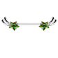 Brustwarzenpiercing Stern-SCHNUPPE Brustpiercing Intimpiercing Edelstahl Glitzer-Opal Silber Gold Roségold Stab 1,6mm 14mm