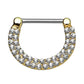 beyoutifulthings Bogen ZIRKONIA-Reihen Brustwarzenpiercing Intimpiercing Brustpiercing Edelstahl Gold Silber ROSÉ 1,2mm/1,6mm 12mm klick-Verschluss
