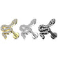 Knorpel Ohrstecker Schlange Silber Gold Schwarz Pavé Zirkonia Clear Piercings Chirurgenstahl Schraubverschluss Stab 6/8mm lang