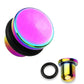 Ohrplug Flat TOP Ohrpiercing Ohrschmuck Chirurgenstahl Tunnel Sattelverschluss Single Flair Schwarz Gold Regenbogen 1,6-8mm