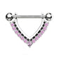 Brustwarzenpiercing Enamel Zirkonia Kranz Brustpiercing Nippelpiercing Chirurgenstahl Silber Gold Roségold Stab 1,6/14mm