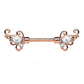 Brustwarzenpiercing FLORALES Design Brustpiercing Intimpiercing Edelstahl Silber Gold Roségold Clear Stab 1,6mm 12mm