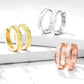 1 Paar Damen CREOLEN geschwungene Bögen Ohrringe Ohrstecker Chirurgenstahl Gold Silber Roségold 15mm