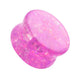 Ohrplug ZERBROCHENES Glas Ohrpiercing Ohrschmuck Tunnel Sattelverschluss Lila Blau Clear Pink Topaz 6-16mm