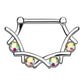 beyoutifulthings Bogen FILIGRAN Brustwarzenpiercing Intimpiercing Brustpiercing ZIRKONIA Opal Edelstahl Gold Silber ROSÈ 1,6mm 12mm KLICKVERSCHLUSS