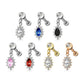 1 Knorpel Ohrstecker Zirkonia Tropfen Anhänger Cartilage Labret Piercings Tragus viele Farben Edelstahl Schraubverschluss