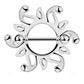 Ring TRIBAL Brustwarzenpiercing Intimpiercing Brustpiercing Edelstahl 14 Karat VERGOLDET Silber ROSÈGOLD 1,6mm 19mm