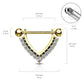 Brustwarzenpiercing Enamel Zirkonia Kranz Brustpiercing Nippelpiercing Chirurgenstahl Silber Gold Roségold Stab 1,6/14mm