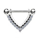 Brustwarzenpiercing Enamel Zirkonia Kranz Brustpiercing Nippelpiercing Chirurgenstahl Silber Gold Roségold Stab 1,6/14mm