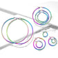 1 Paar Damen CREOLEN Ohrringe Ohrstecker Chirurgenstahl Regenbogen 10 15 20 25 30 35 40 45 50 55 60 65 70 75 mm