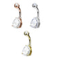 Bauchnabelpiercing 1,6mm 10mm Träne 10mm Nabelpiercing Edelstahl Chirurgenstahl Bananabell Zirkonia Gold Silber Roségold