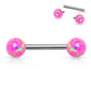 Brustwarzenpiercing 2 Opale Brustpiercing Nippelpiercing Chirurgenstahl Silber Blau Weiß Grün Pink Stab 1,6mm 14/16mm