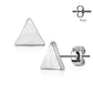 1 Paar Ohrringe Set Stecker Edelstahl Chirurgenstahl Dreieck gebürstet silber roségold gold