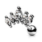 1 Knorpel Ohrstecker Fünfach Zirkonia Clear Cartilage Labret Piercings Tragus Silber Gold Roségold Edelstahl Schraubverschluss