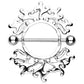 Schild Ring TRIBAL Brustwarzenpiercing Intimpiercing Brustpiercing Nippelpiercing Edelstahl Silber 1,6mm 19mm