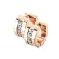 1 Paar Damen CREOLEN 4 Zirkonia Clear Ohrringe Ohrstecker Chirurgenstahl Gold Schwarz Silber Roségold 7mm