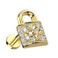 Knorpel Ohrstecker Schloss Silber Gold Roségold Pavé Zirkonia Clear Piercings Chirurgenstahl Schraubverschluss Stab 6/8mm lang