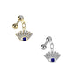 Knorpel Ohrstecker Lucky Eye Anhänger Zirkonia Clear Blau Silber Gold Piercings Chirurgenstahl Schraubverschluss Stab 6mm lang