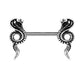 Brustwarzenpiercing Vintage Kobra Brustpiercing Nippelpiercing Chirurgenstahl Antik-Gold Antik-Silber Stab 1,6/14mm
