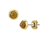 1 Paar Stud Ohrring Set Ohrstecker Chirurgenstahl vergoldet Halbedelsteine eingefasst Amethyst Grüne Jade Tigerauge Türkis