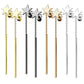 1 Paar Damen Ohrstecker Stern Ohrringe Stab-Anhänger Ohrhänger Silber Gold Schwarz Roségold