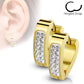 Damen 1 Paar Kristall Triangel Creolen Ohrringe Schmuck Ohrstecker Chirurgenstahl Multicolor