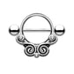 Wirbel ZIRKONIA Clear Brustwarzenpiercing Intimpiercing Brustpiercing Edelstahl 1,6mm 14mm Gold Silber ROSÈ HÄMATIT