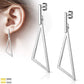 1 Paar Damen Ohrstecker Balken Anhänger Triangel Ohrringe Chirurgenstahl Steckerverschluss Silber Gold