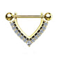 Brustwarzenpiercing Enamel Zirkonia Kranz Brustpiercing Nippelpiercing Chirurgenstahl Silber Gold Roségold Stab 1,6/14mm
