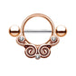 Wirbel ZIRKONIA Clear Brustwarzenpiercing Intimpiercing Brustpiercing Edelstahl 1,6mm 14mm Gold Silber ROSÈ HÄMATIT