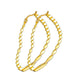 1 Paar Damen HERZ CREOLEN WELLEN-DESIGN Ohrringe Ohrstecker Chirurgenstahl Gold 30/40/50mm