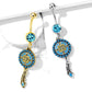 Bauchnabelpiercing AZTEKEN-Design Nabelpiercing Chirurgenstahl Bananabell Gold Silber viele Farben Stab 1,6/10mm